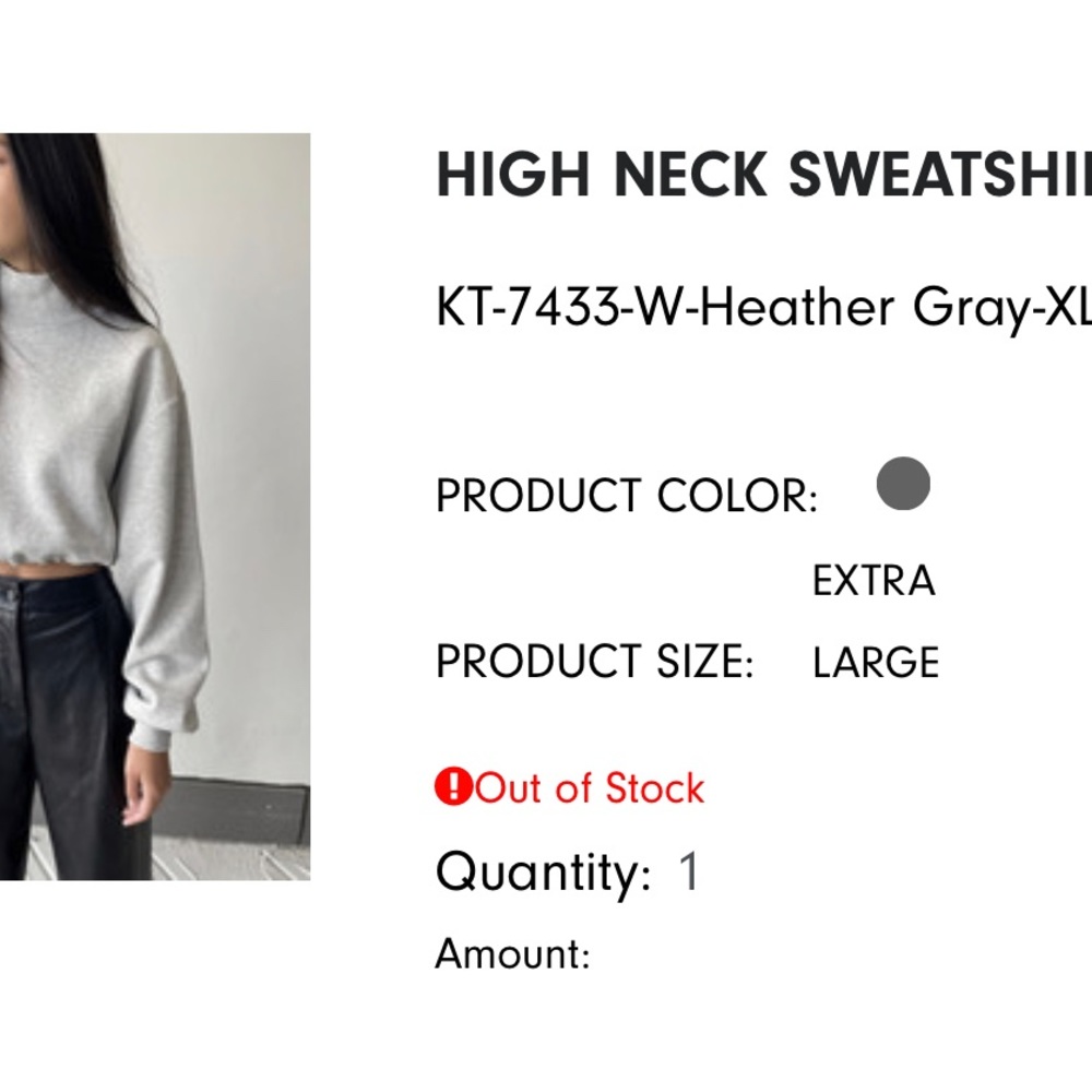 Oak & Fort New with Tag highneck sweatshirt size xl